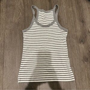 Gray Striped Women's Tank Top